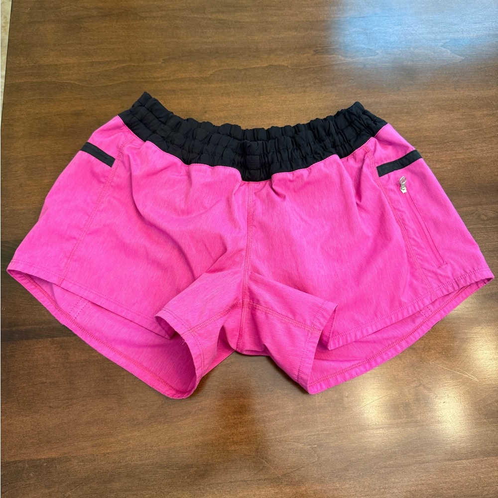 Lululemon Athletica Pink and Black Athletic Shorts